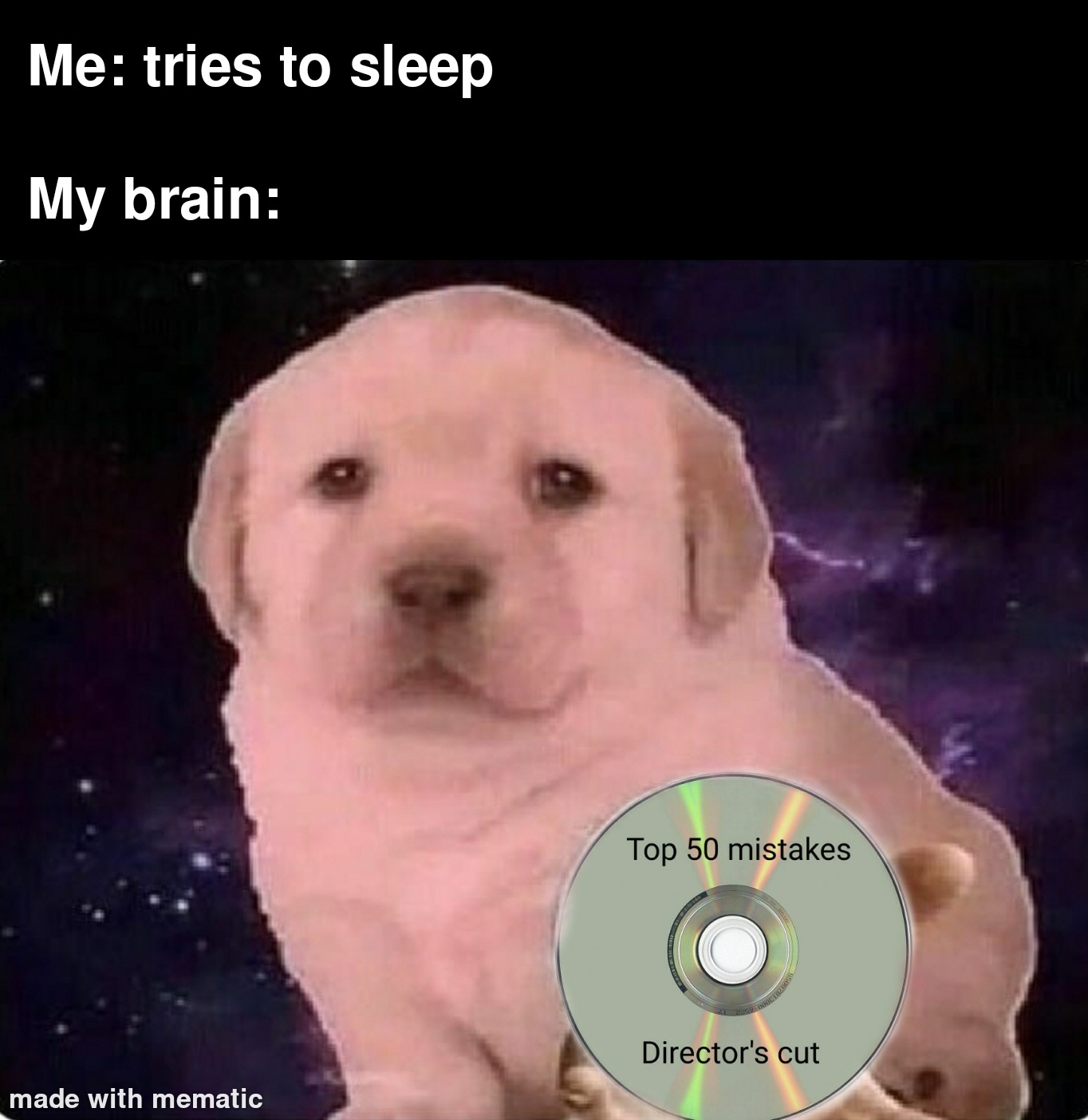 i sleep good at night - meme