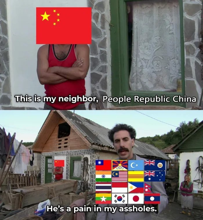 Don't trust China, China is asshole - meme