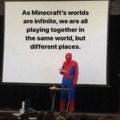 As Minecraft's worlds are infinite