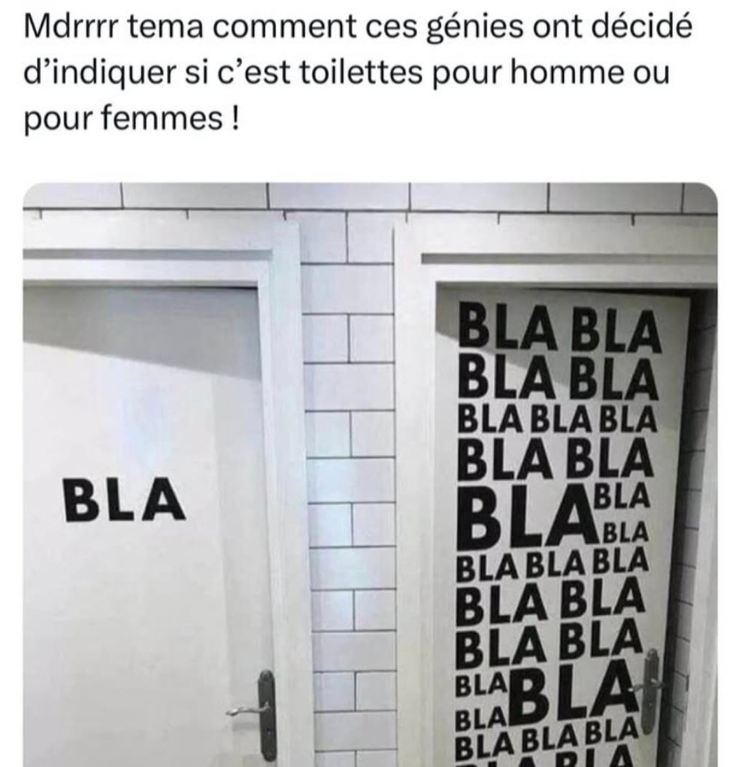 Mdrrrr ces génies pour dire si c’est pour homme ou femme, bla bla bla sans queue ni tête - meme