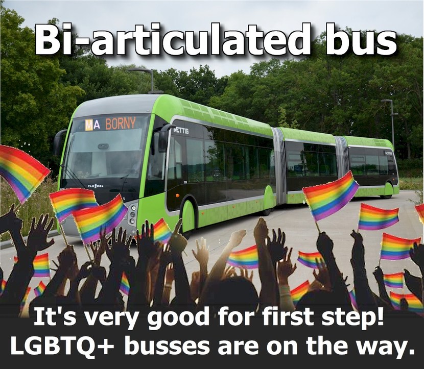 Bi-articulated bus - meme