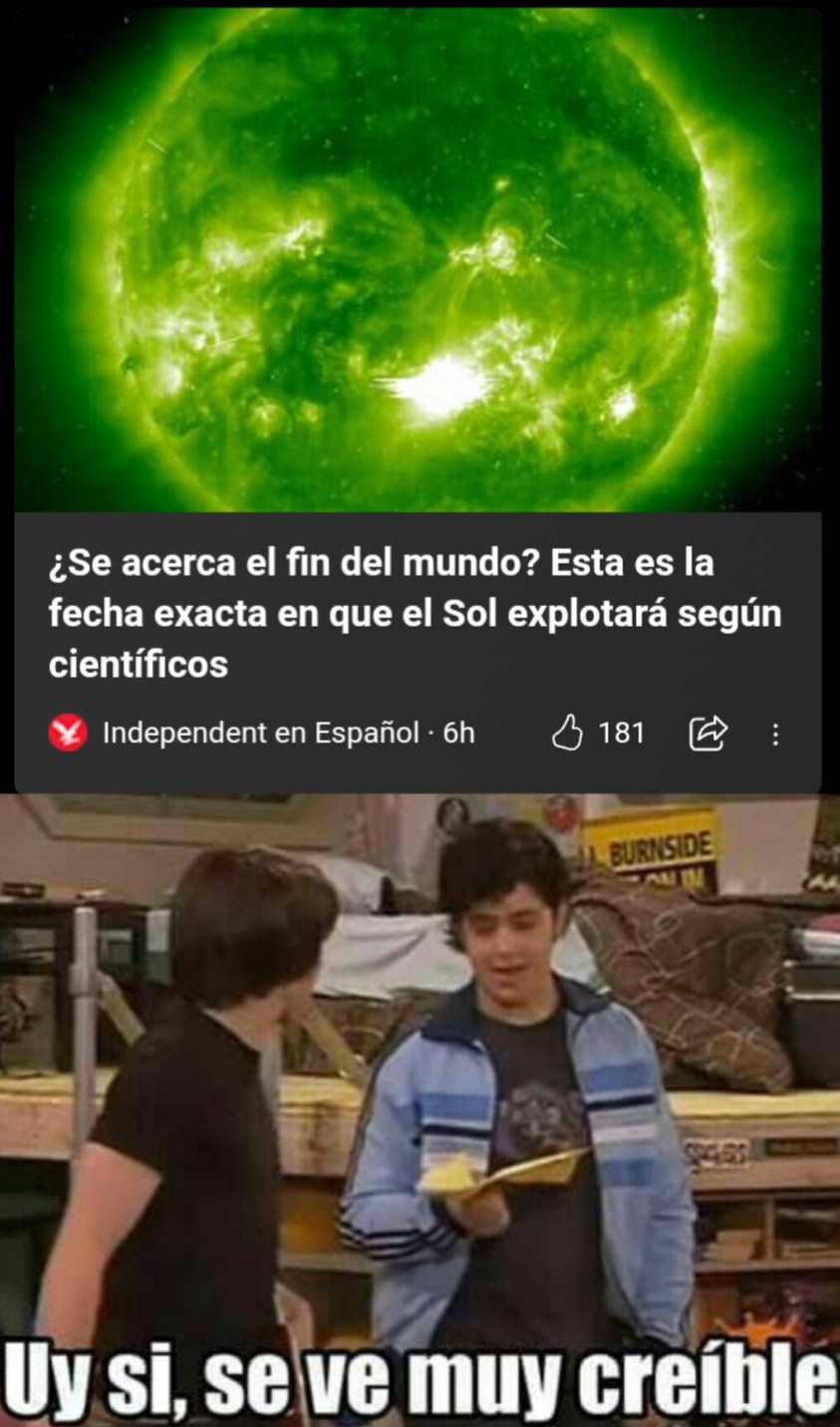 El sol parece Memedroider (ya estoy demasiado harto de ver puras noticias sobre "Ay wEi eL fIn dEl mUndO sE AcErCa pOrKhe *inserte fecha más falsa que la divinidad de Cjsjoto*