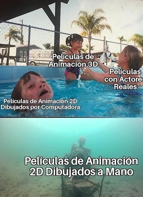 Peliculas de animación hoy en día - meme