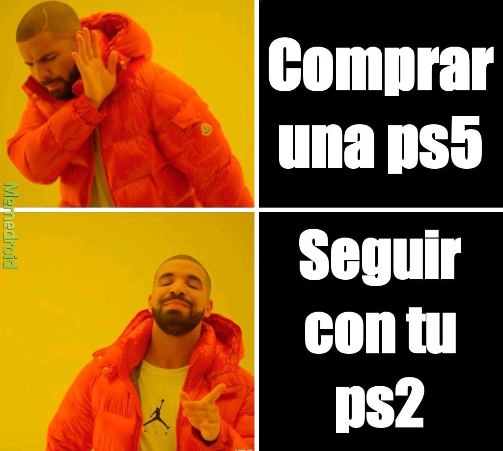 Cuando no tienes dinero para una ps5 - meme