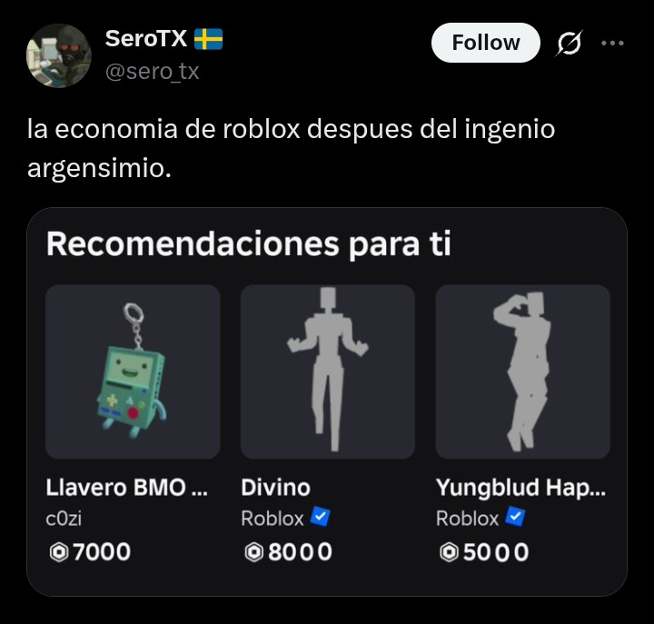 No juego roblox pero esto me dio risa - meme