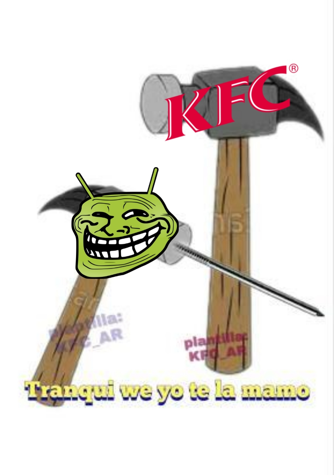 Por tanto Mamarsela KFC mea color rojo - meme