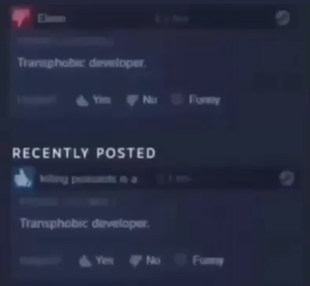 Transphobic developer - meme