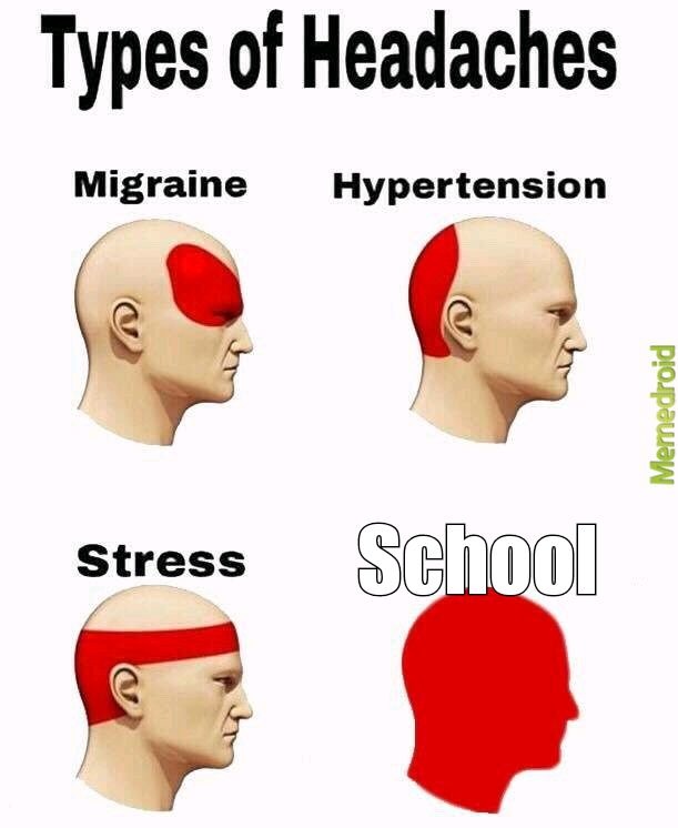 Types of Headackes - meme