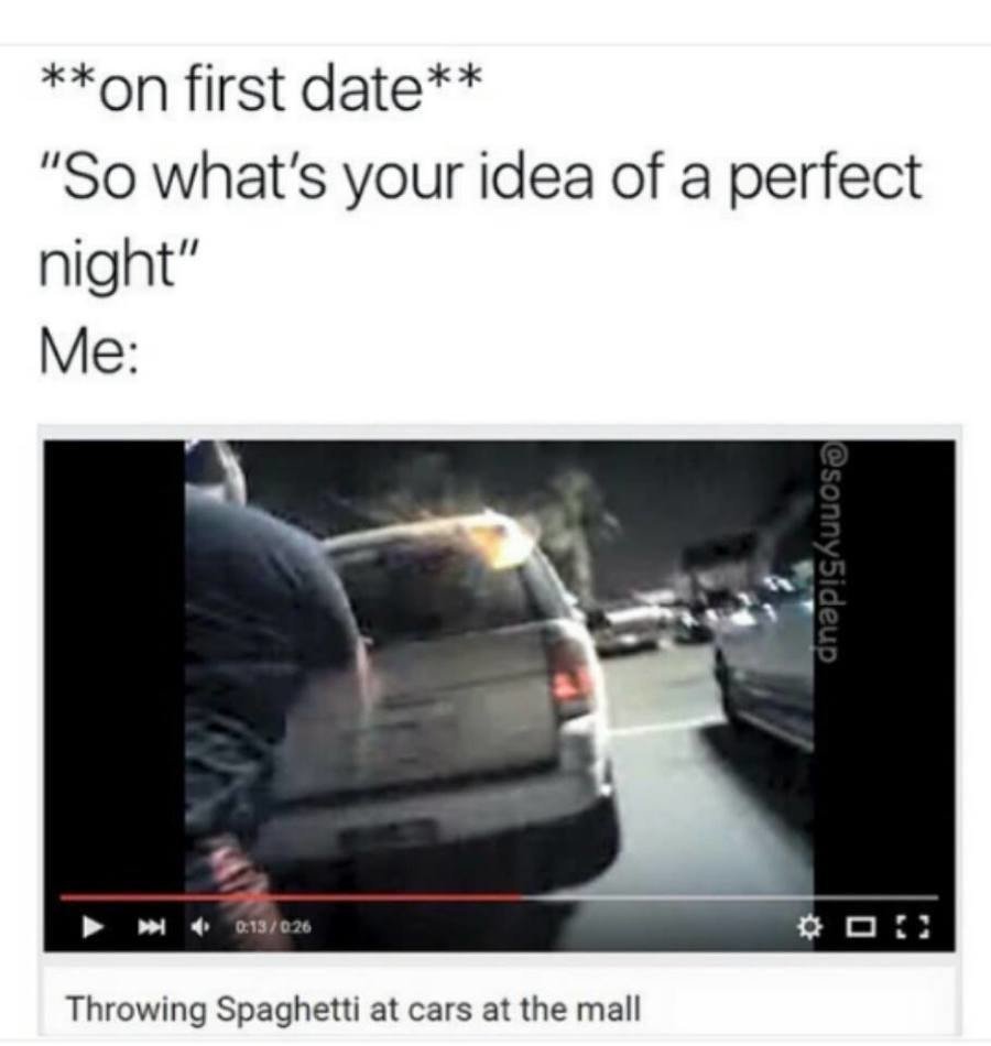 What's your idea of the perfect date? - meme