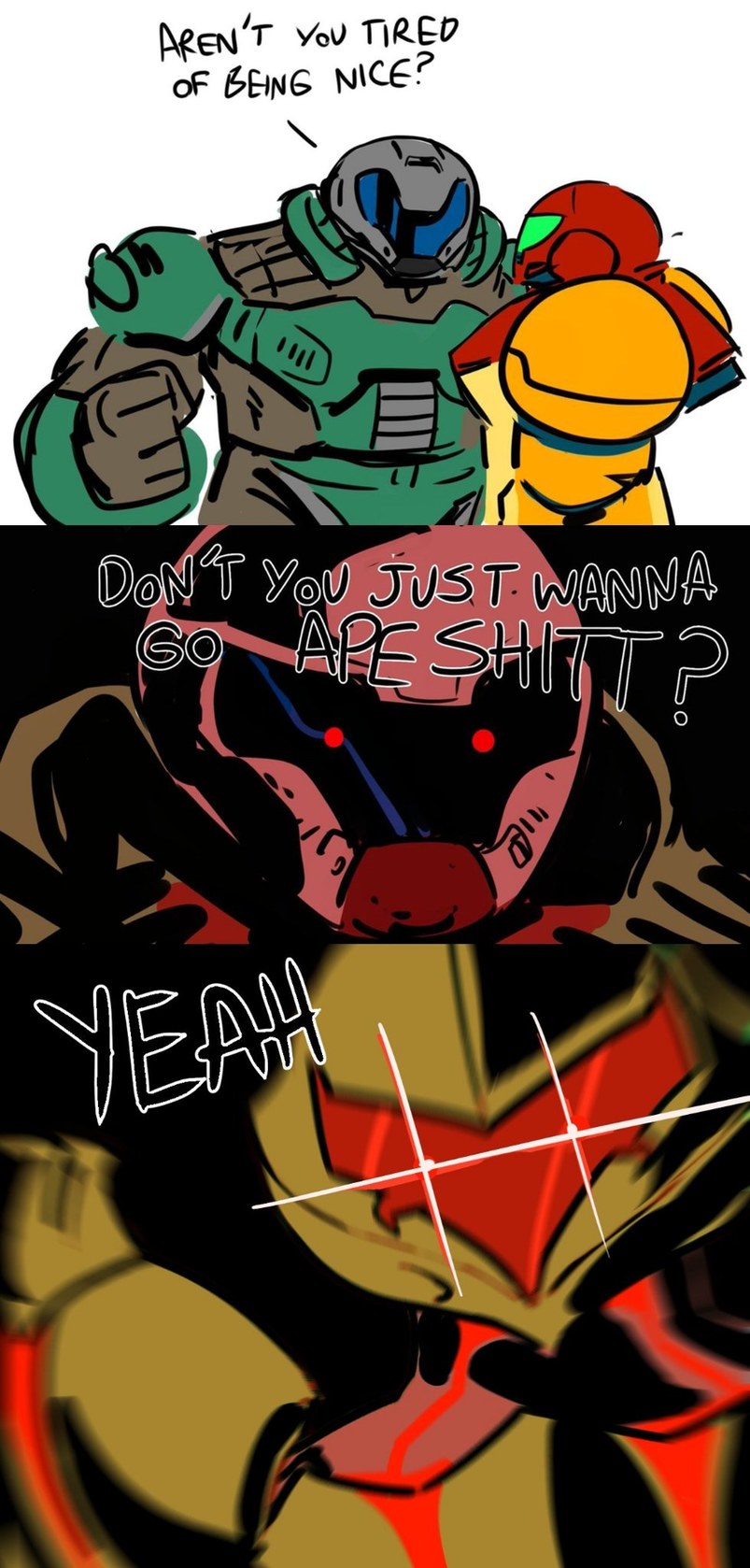 Why can't Metroid crawl - meme