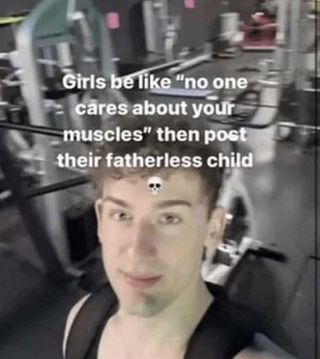 No cares about your muscles meme