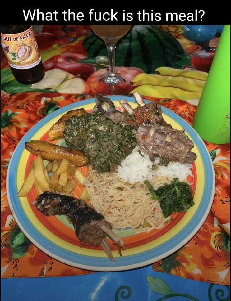 chef said it’s a meal, but my soul said it’s a crime - meme