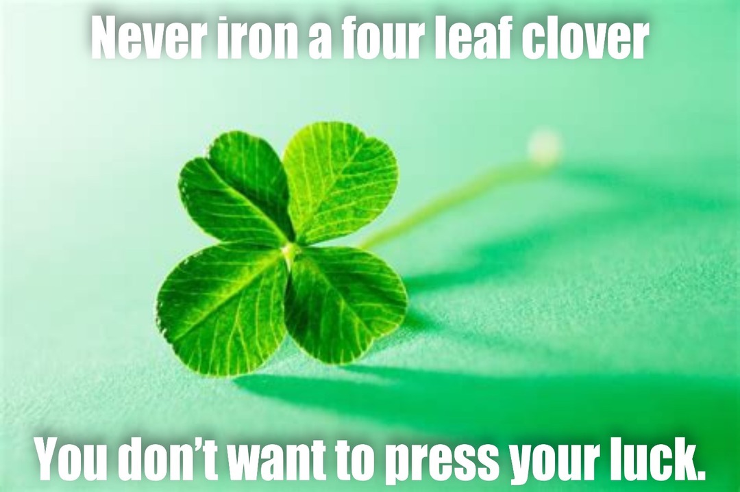 I’m looking over a four leaf clover - meme