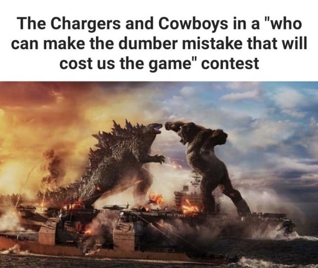 LA Chargers and Cowboys meme