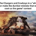 LA Chargers and Cowboys meme