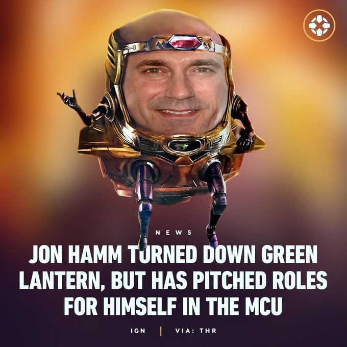Jon Hamm turned down Green Lantern - meme