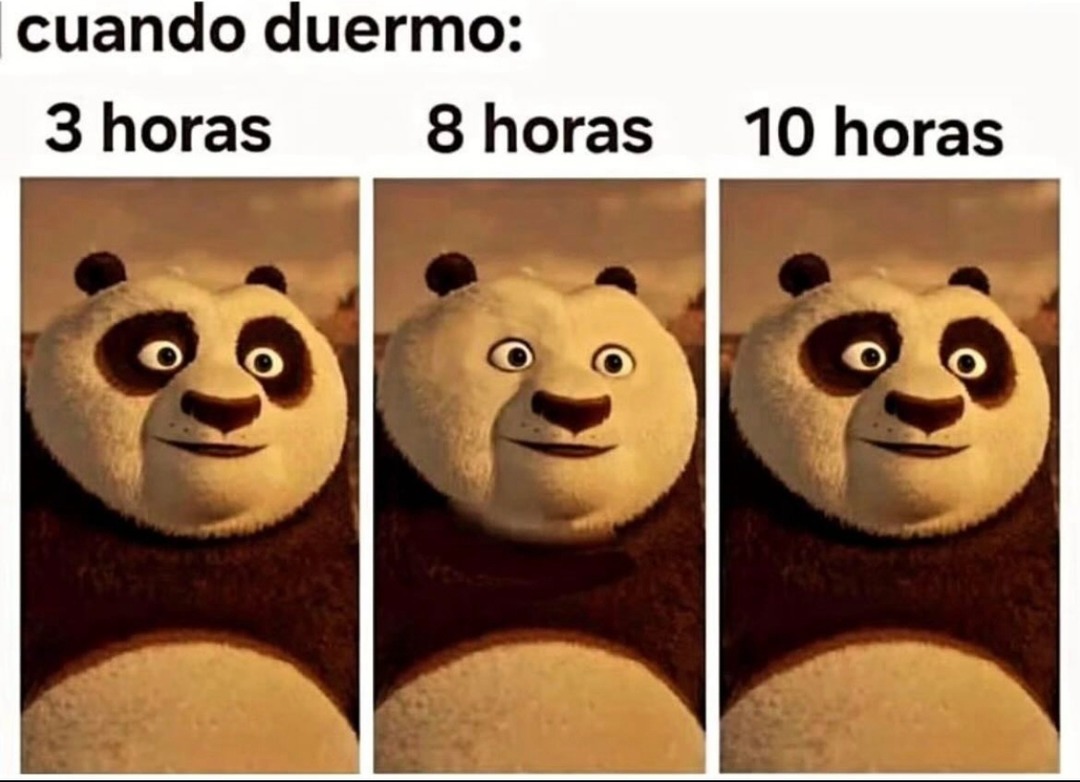 duermo 3h, 8h o 10h y siempre me levanto igual - meme