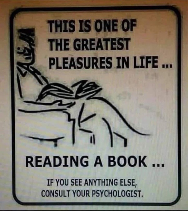 Reading is pleasure - meme