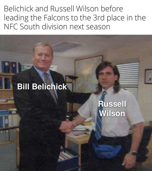 Belichick and Russell Wilson - meme
