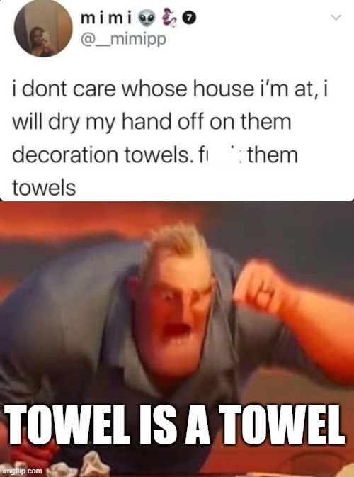 Towel is a towel - meme