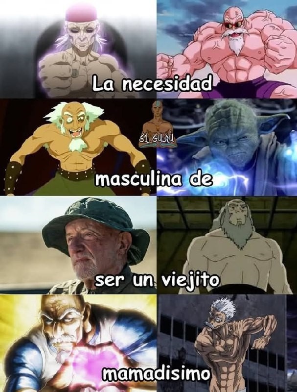 la necesidad masculina de ser un viejito amado - meme