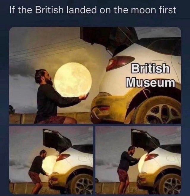 british landing on the moon - meme