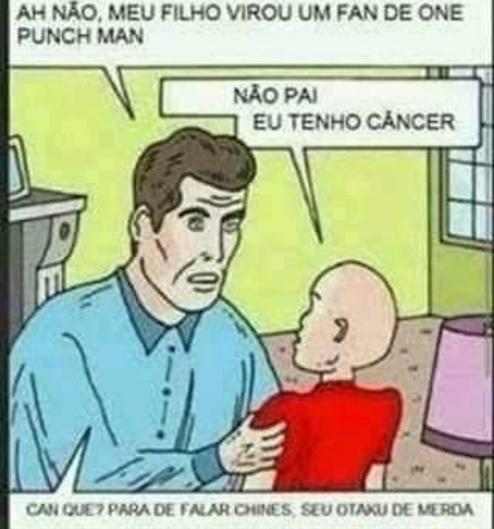 Otaku do caralho, mas one punch é massa - meme