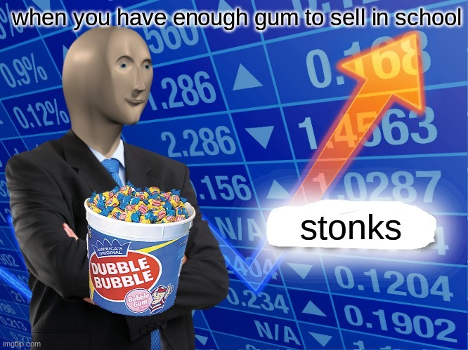 Gum stonks - meme