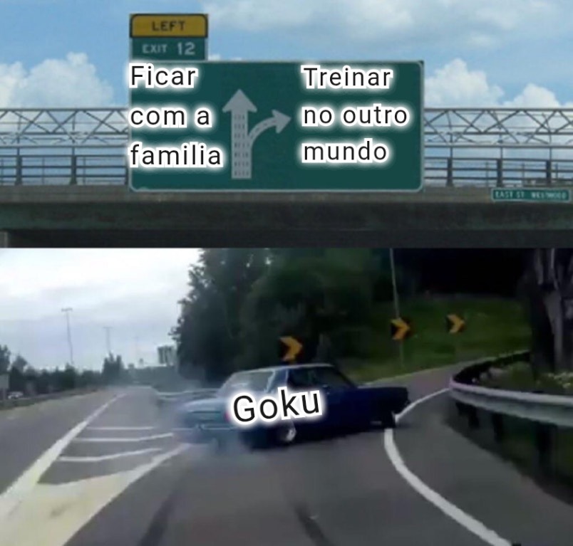 Bem assim mesmo que é o goku - meme