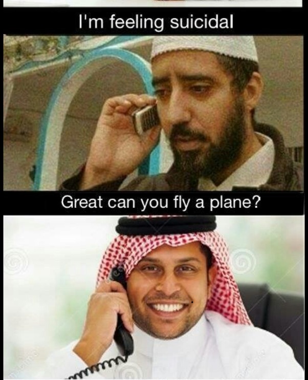 Islamic suicide hotline - meme