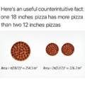 One 18 in pizza > two 12 in pizza