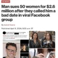 Man sues 50 women for $2.6 million after they called him a bad date in viral Facebook group