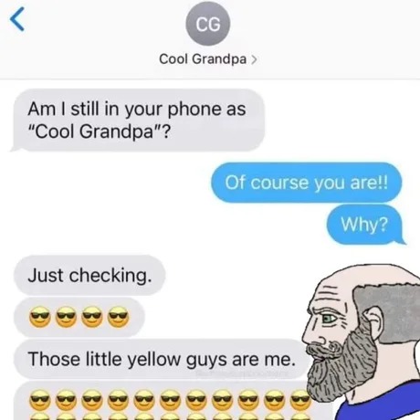 You really are a cool grandpa - meme