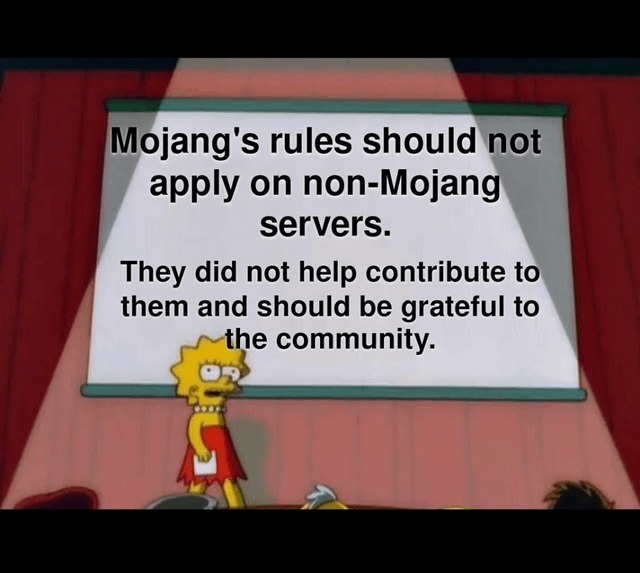 Mojang's rules - meme