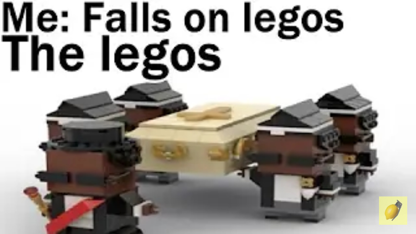 I feel bad for the legos - meme