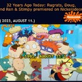 32 years ago Rugrats premiered on Nickelodeon