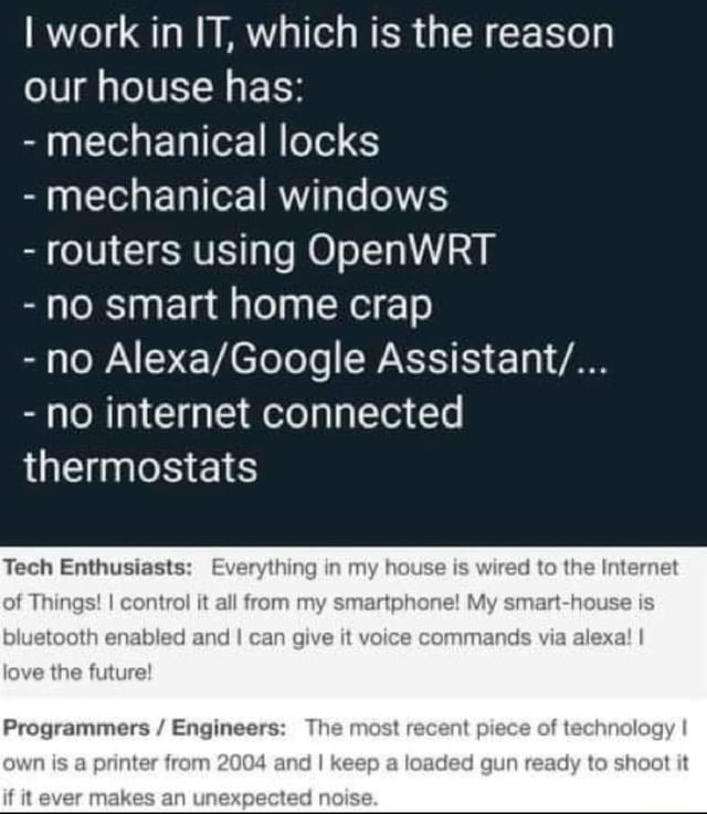 Tech enthusiasts vs programmers - meme