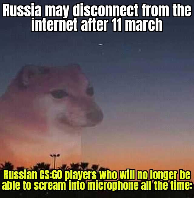 Russia may disconnect from the internet after 11 March - meme