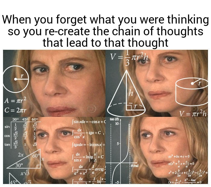 Chain of thoughts - meme