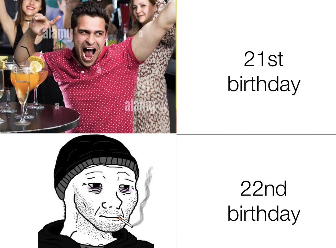 funny 21st birthday meme