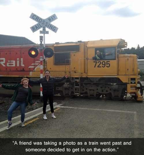 cool wholesome photo with the train - meme