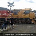 cool wholesome photo with the train