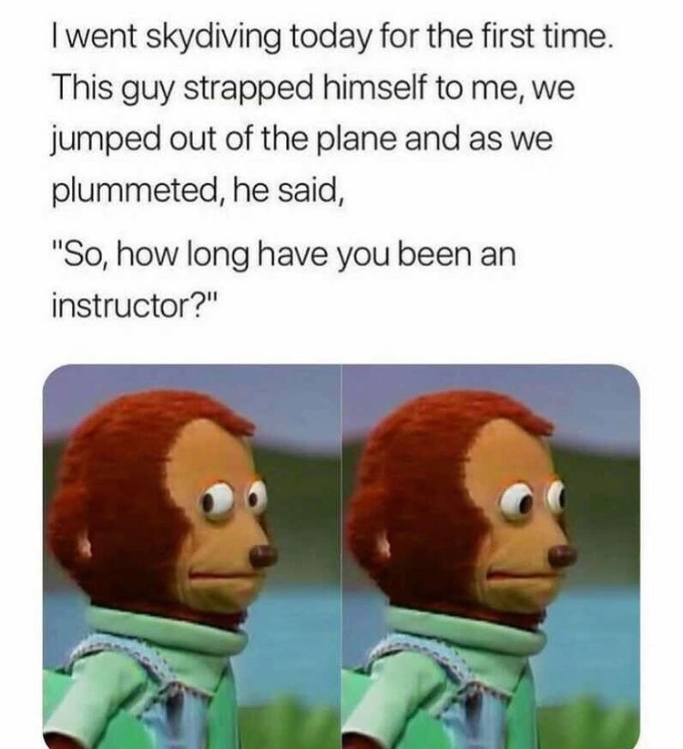 skydiving prank - meme