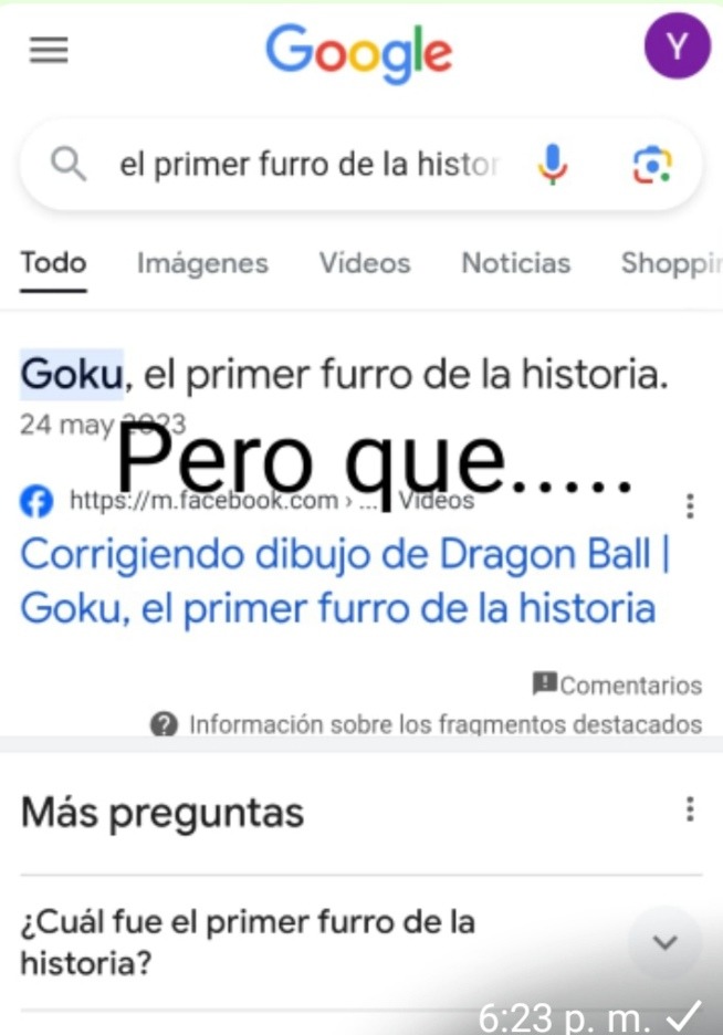 Goku el primer furry de la historia - meme