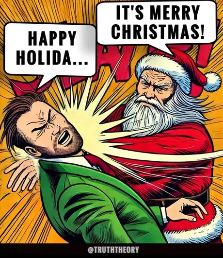 Happy Holidays vs Merry christmas meme
