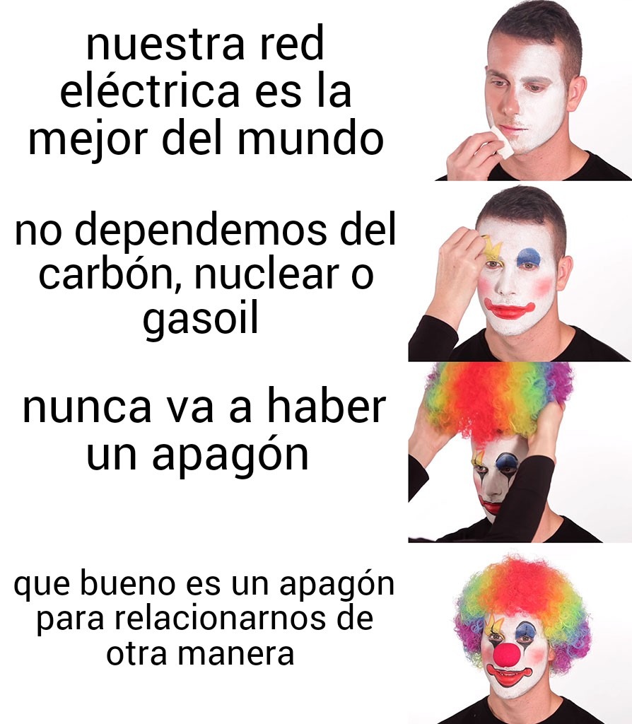 No usamos carbón ni gas, pero igual se va la luz crack - meme