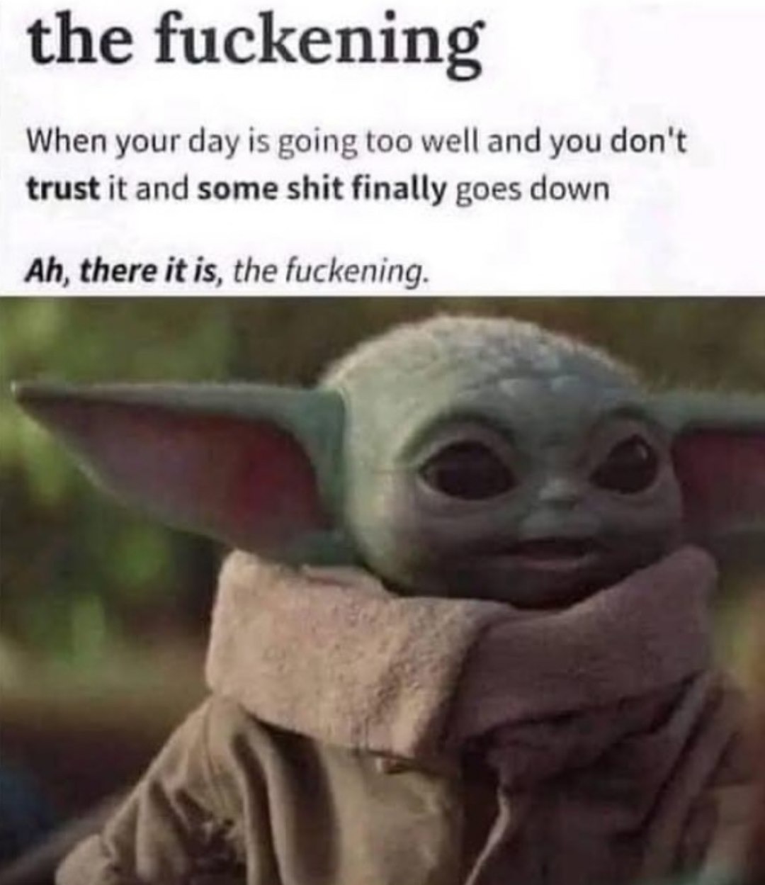 Everything was going too smooth... and then the fuckening arrived - meme