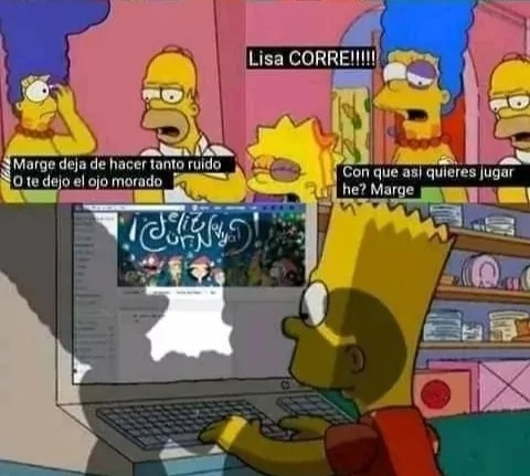Al final Bart se muere por pendejo xddddd - meme