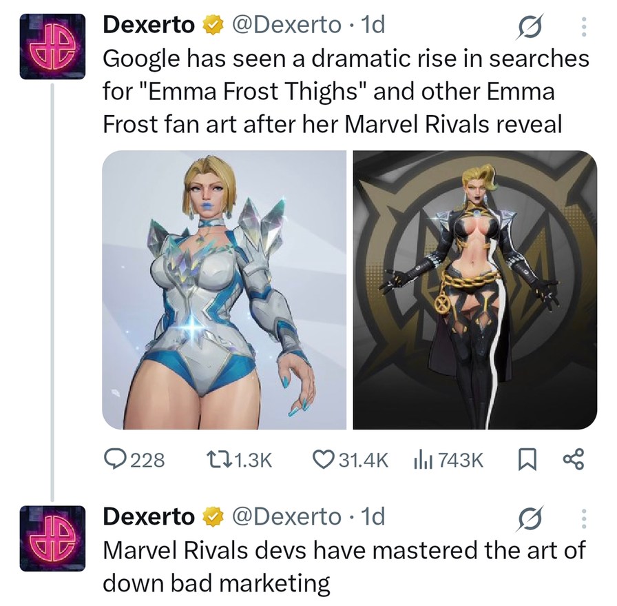 Google search history got wrecked by Emma Frost - meme