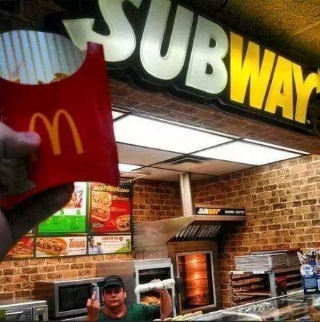 this is what happens when you go to subway with McDonalds - meme